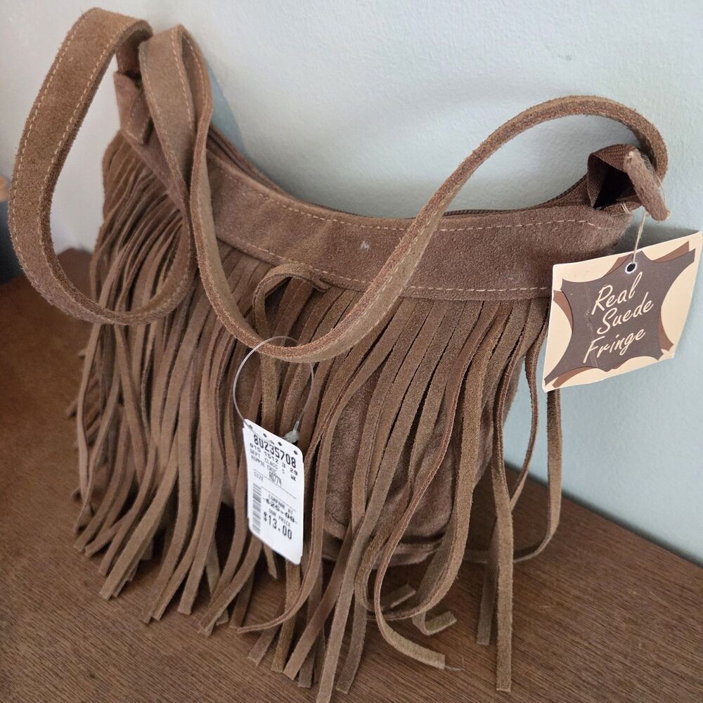 Gianni Suede Fringe Handbag - Picture 2 of 6